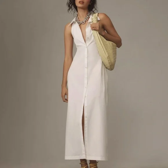 Anthropologie Maeve White Elastic Detail - Picture 4 of 7
